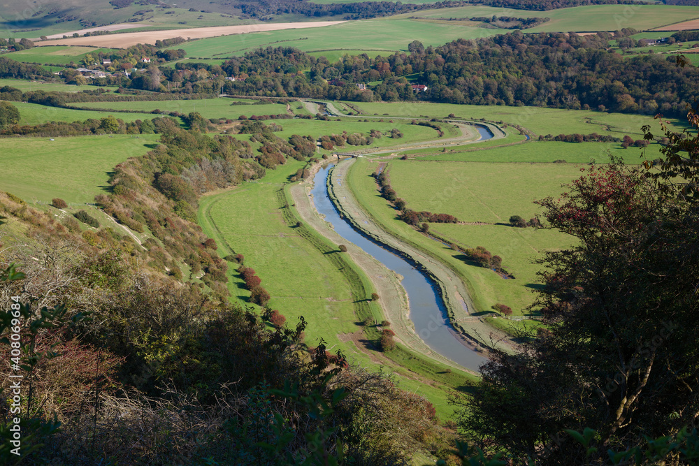 The River Cuckmere Flows through the Sussex Countryside