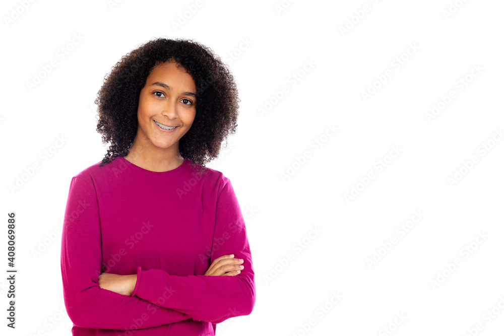Beautiful teenager girl with pink sweater Beautiful teenager girl with pink sweater