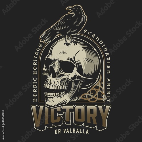 Viking colorful vintage label