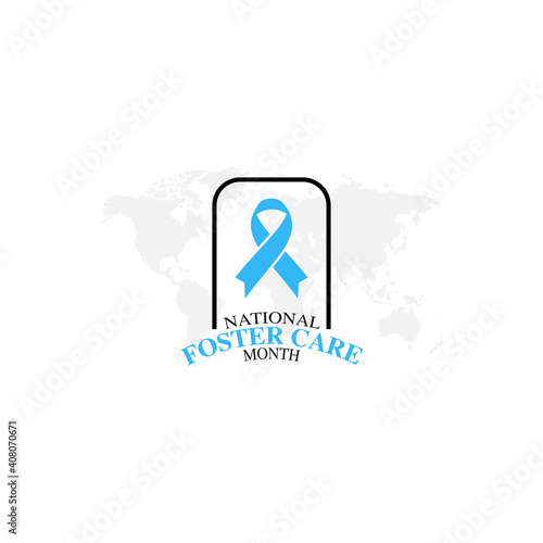 vector graphic of national foster care month good for national foster care month celebration. flat design. flyer design.flat illustration.