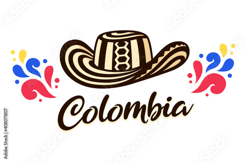 Sombrero Vueltiao Colombia illustration