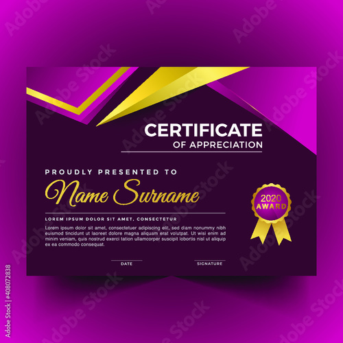 Professional certificate and diploma template
