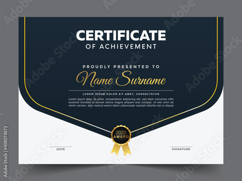 Professional certificate and diploma template