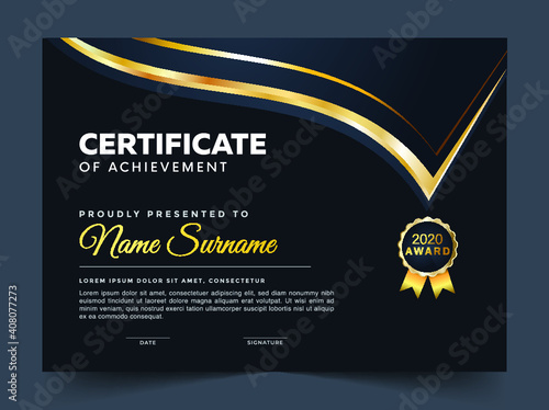 Professional certificate and diploma template