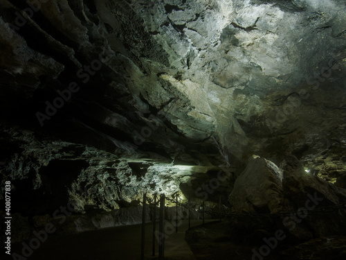 Kungur  Russia - December 9  2020. Kungur Ice Cave. One of the largest karst caves