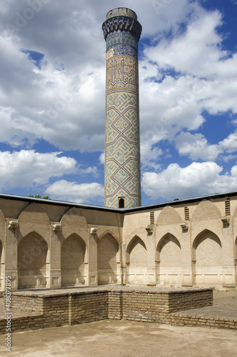 Bibi Khanym Mosque, Minaret, Samarkand, Uzbekistan