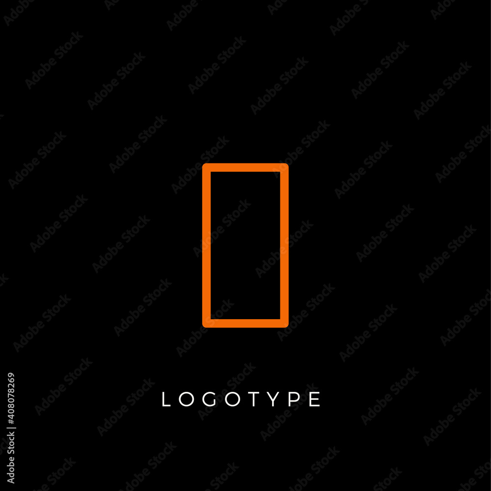 Geometric shape letter I, line monogram, decorative logo concept, linear monogram for architecture office, minimal style vector logo. Geometric shape letter I, line monogram, decorative logo concept, linear monogram for architecture office, minimal style vector logo.