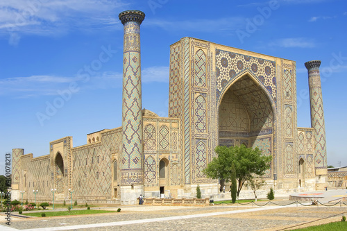 Ulugh Beg Medressa, Registan, Samarkand, Uzbekistan.
