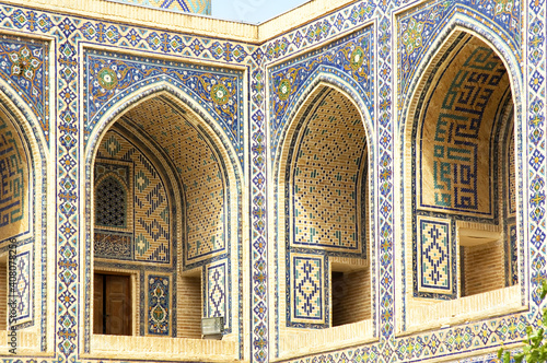 Ulugh Beg Medressa, Mosaics, Registan, Samarkand, Uzbekistan