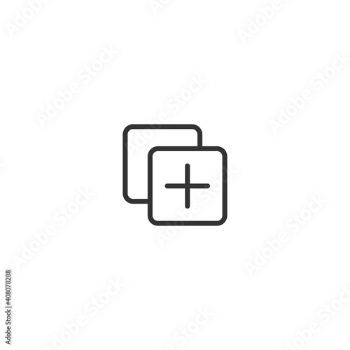 Duplicate icon. File symbol modern, simple, vector, icon for website design, mobile app, ui. Vector Illustration