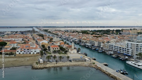 Port du Grau-du-roi, Camargue vue du ciel