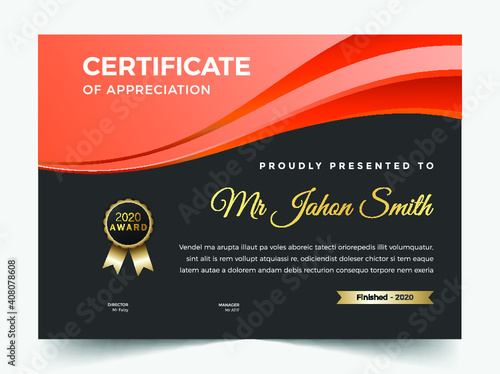 Professional certificate and diploma template