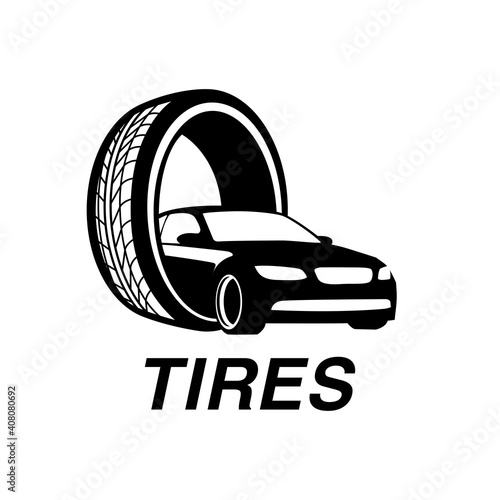 Vector logo of a car tire store or service