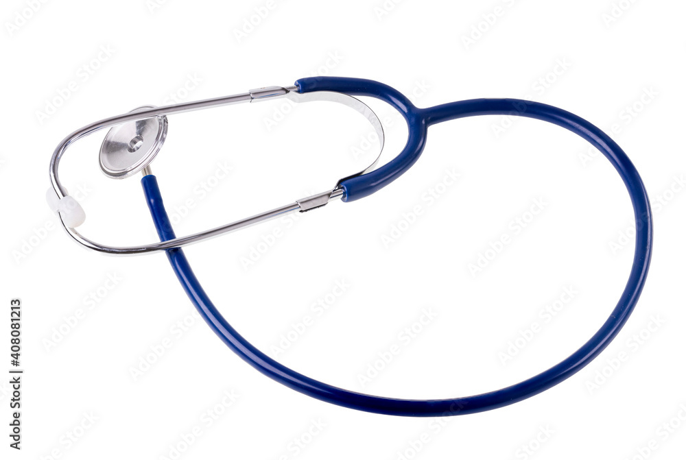 Close up view of medical professional stethoscope isolated on white background. Close up view of medical professional stethoscope isolated on white background.