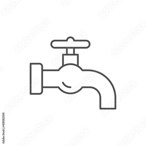 Retro tap line outline icon