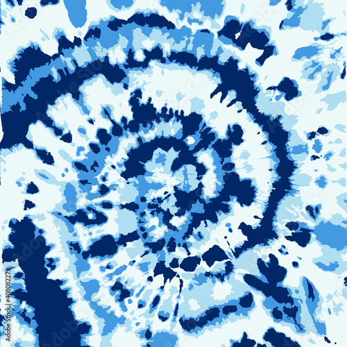 Tie dye Vector. Ethnic Texture. Blue Hand Drawn Modern Batik. Indigo Boho Fashion. Tie Dye Texture. Summer Fashion. Vector Ornament. Tie Dye Print. Bohemian Art. Ink Textured.