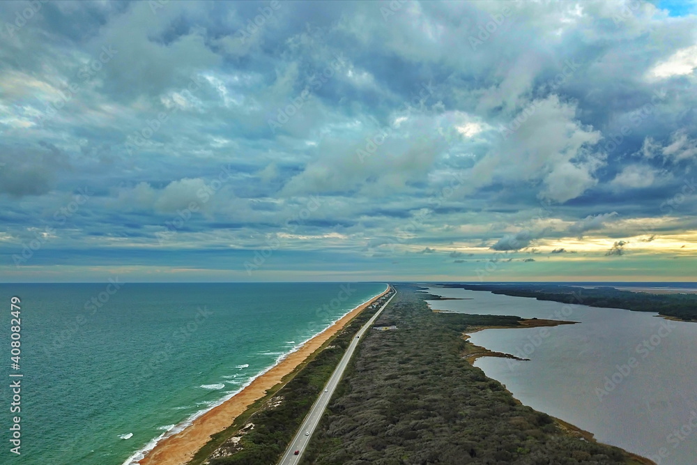 Coastal swampy area along the Florida coast