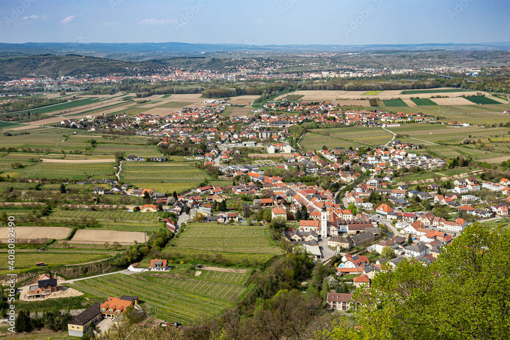 view to village of Furth near Gottweig, Krems, Austria
