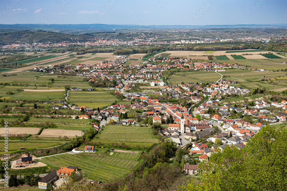 view to village of Furth near Gottweig, Krems, Austria view to village of Furth near Gottweig, Krems, Austria