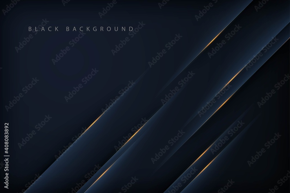 Modern abstract black background with gold line shiny composition. eps10 vector Modern abstract black background with gold line shiny composition. eps10 vector