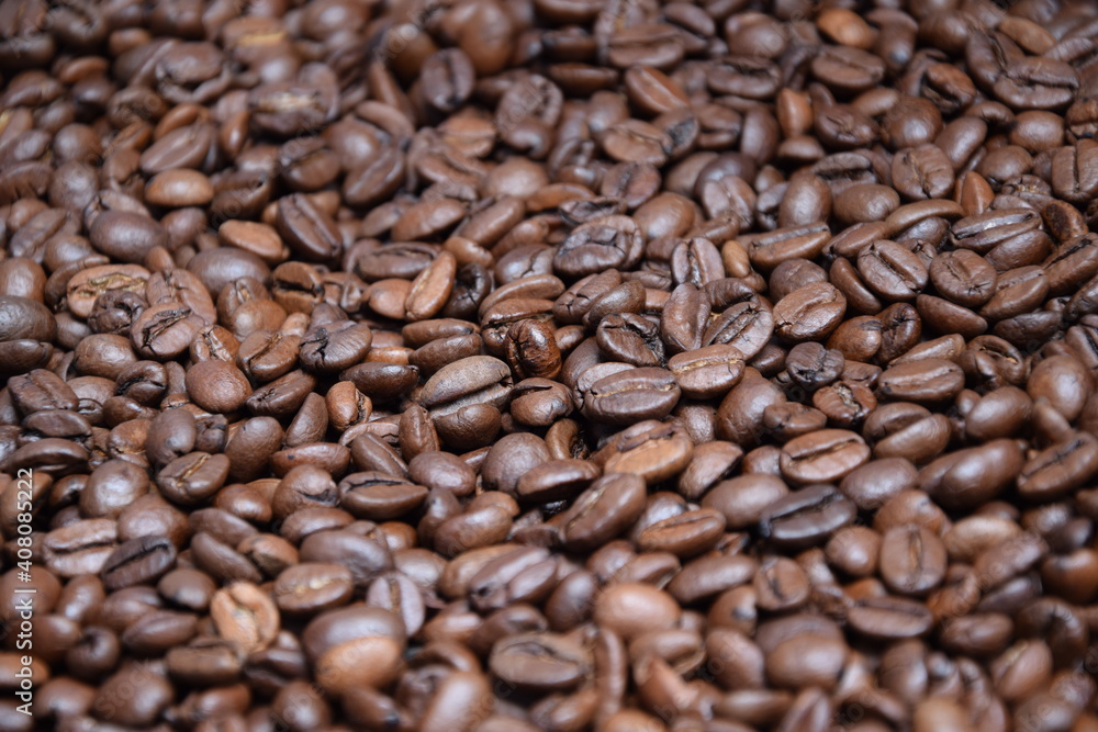 Coffee beans Roasted Arabica grain coffee background