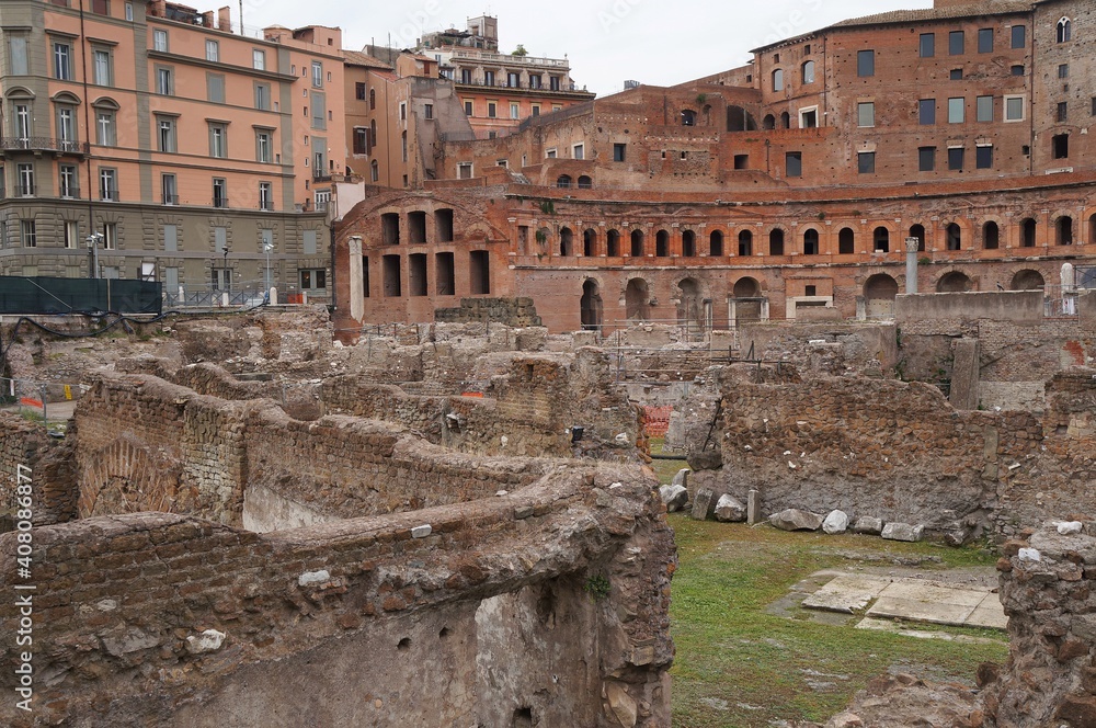 Trajan's Market ruins in Rome