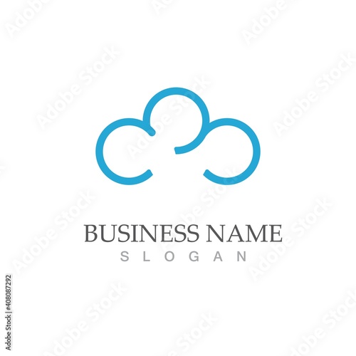 Cloud template vector