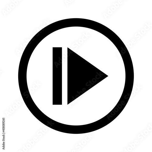skip icon, step icon for media control and next, media control skip back symbol