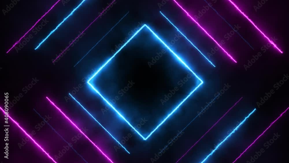 Nifty Futuristic Animation, Interior Art Decoration With Geometric Energy Shining In The Clouds Of Smoke And Darkness Behind Nifty Futuristic Animation, Interior Art Decoration With Geometric Energy Shining In The Clouds Of Smoke And Darkness Behind