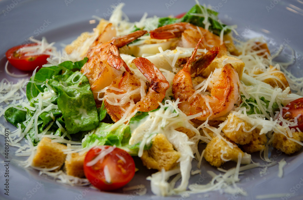Vegetable salad with shrimps Vegetable salad with shrimps