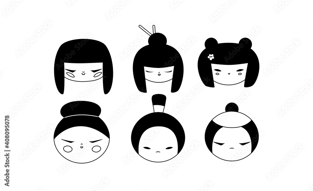 Japanese doll head sales