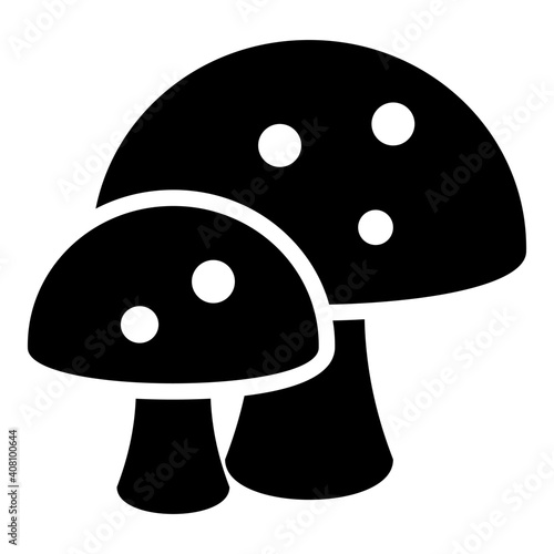 mushroom vector glyph icon. Modern glyph symbols. Collection of traditional elements.