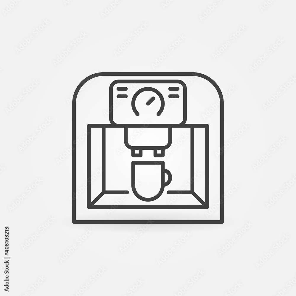 Coffee Machine linear vector concept icon or design element Coffee Machine linear vector concept icon or design element