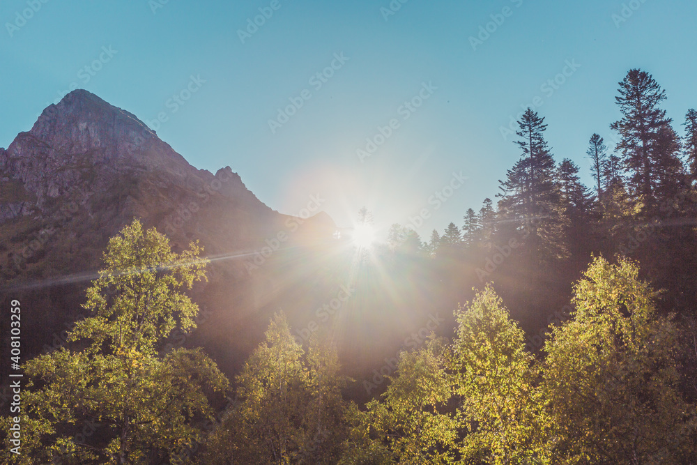 Fototapeta premium sunrise in the mountains