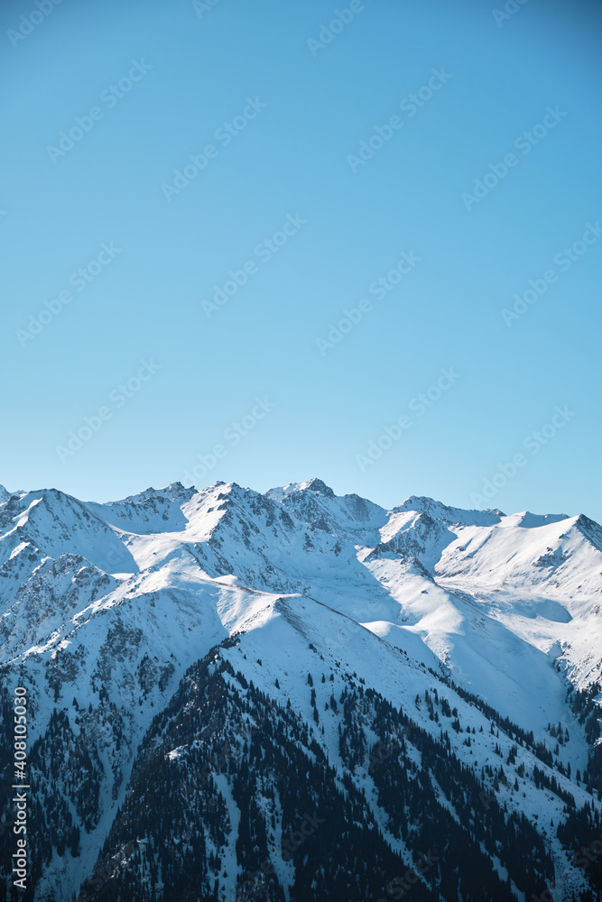 Obraz premium snow covered mountains, Kyrgyzstan nature