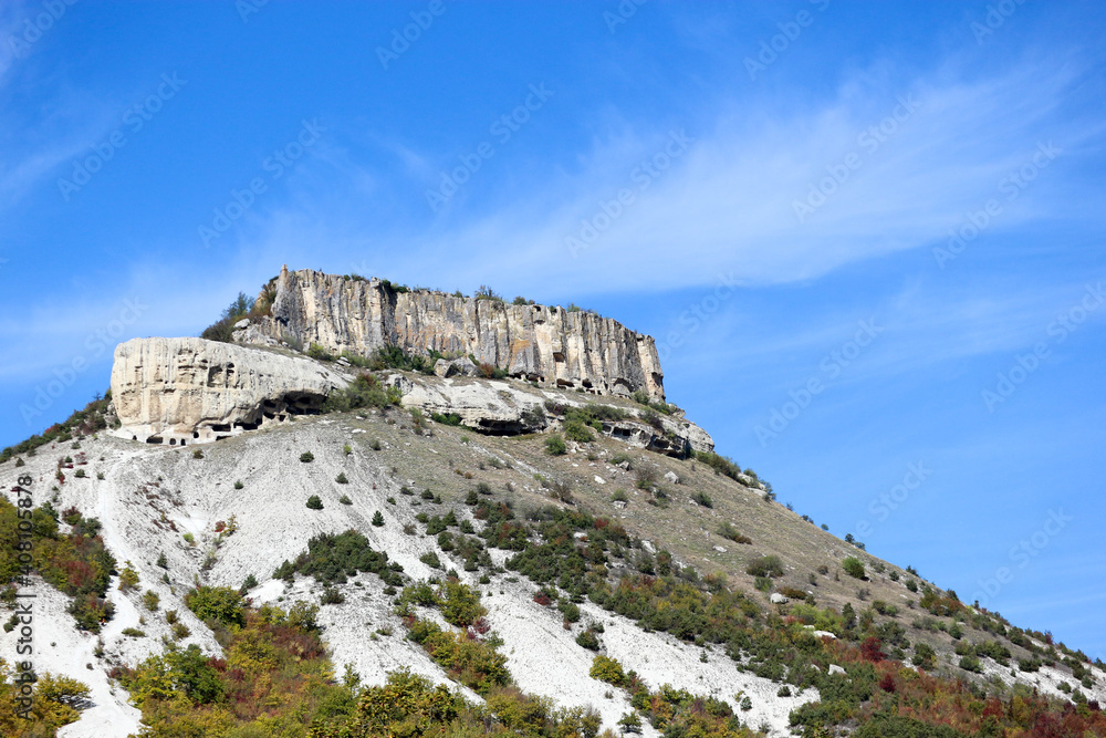 Tepe Kermen Cave City ancient fortress near Bakhchysarai in Crimea