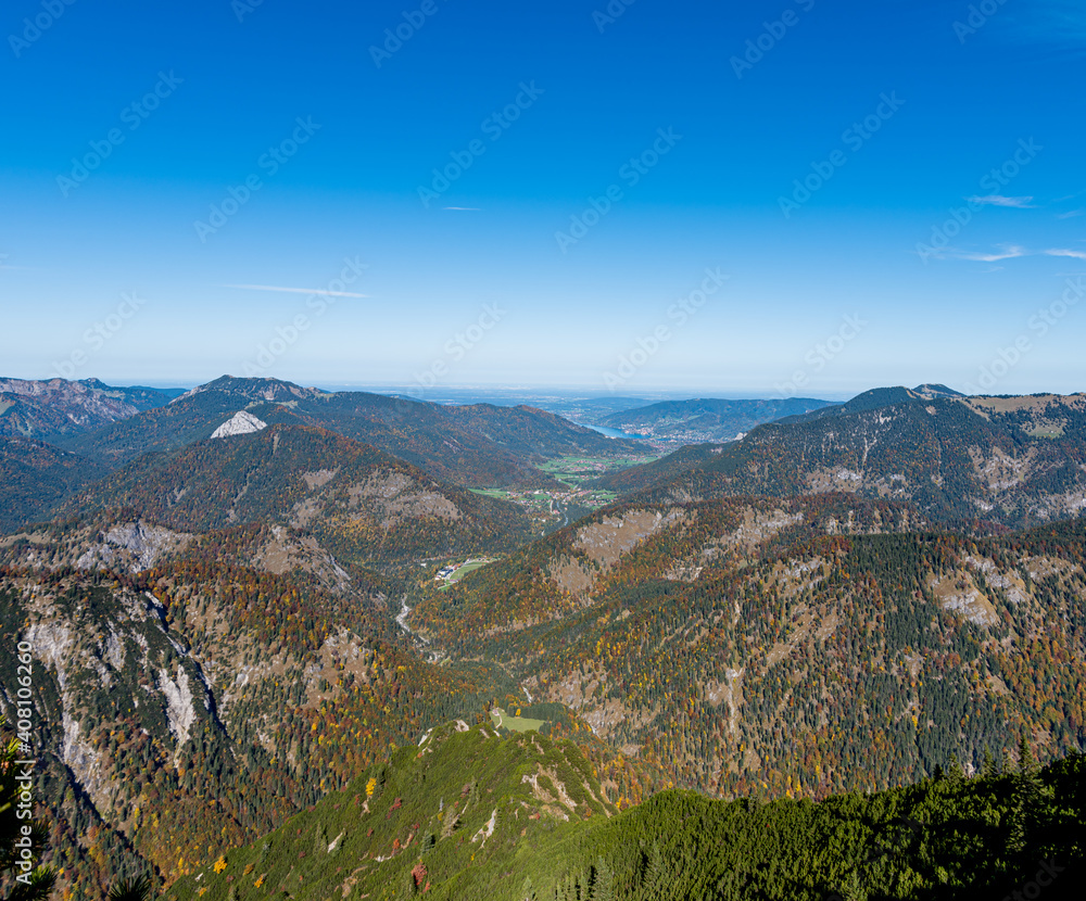 Blick aus den Blaubergen ins Alpenvorland