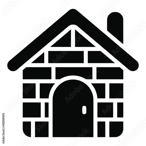 house vector glyph icon. Modern glyph symbols. Collection of traditional elements.
