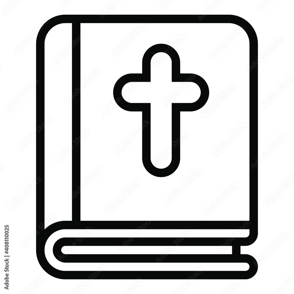 Obraz premium Christianity vector outline icon. Modern thin line symbols. Collection of traditional elements.