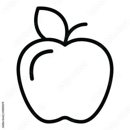 apple vector outline icon. Modern thin line symbols. Collection of traditional elements.