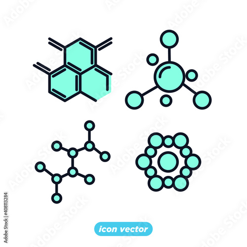Molecule set icon template color editable. Molecule pack symbol vector illustration for graphic and web design.