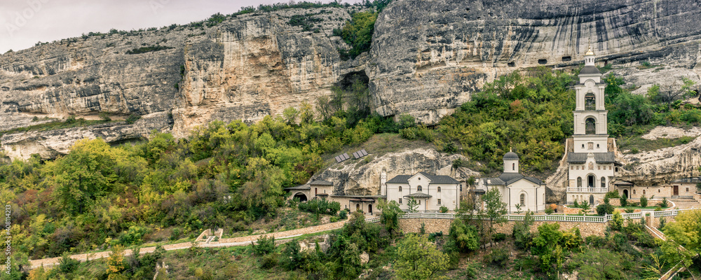 Banner Republic of Crimea, Bakhchisaray, Holy Dormition male cave monastery