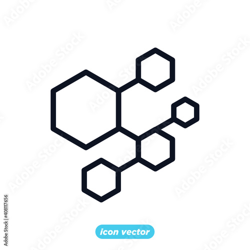 Molecule icon template color editable. Molecule symbol vector illustration for graphic and web design.