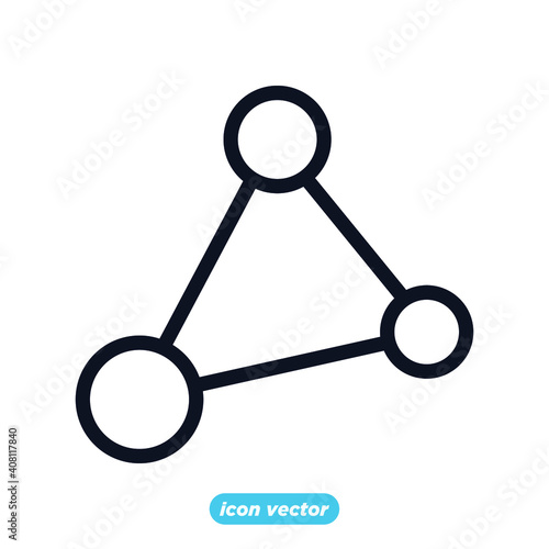 Molecule icon template color editable. Molecule symbol vector illustration for graphic and web design.