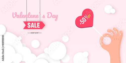 Valentine's discounts. Happy Valentine's Day.