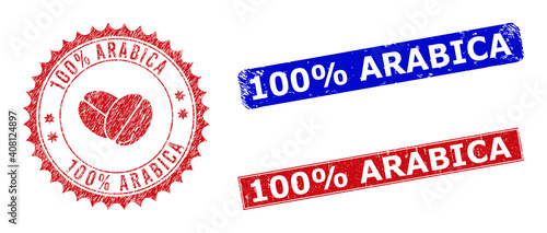 100% ARABICA Round and Rectangle Stamps with Distress Styles and Icon Inside