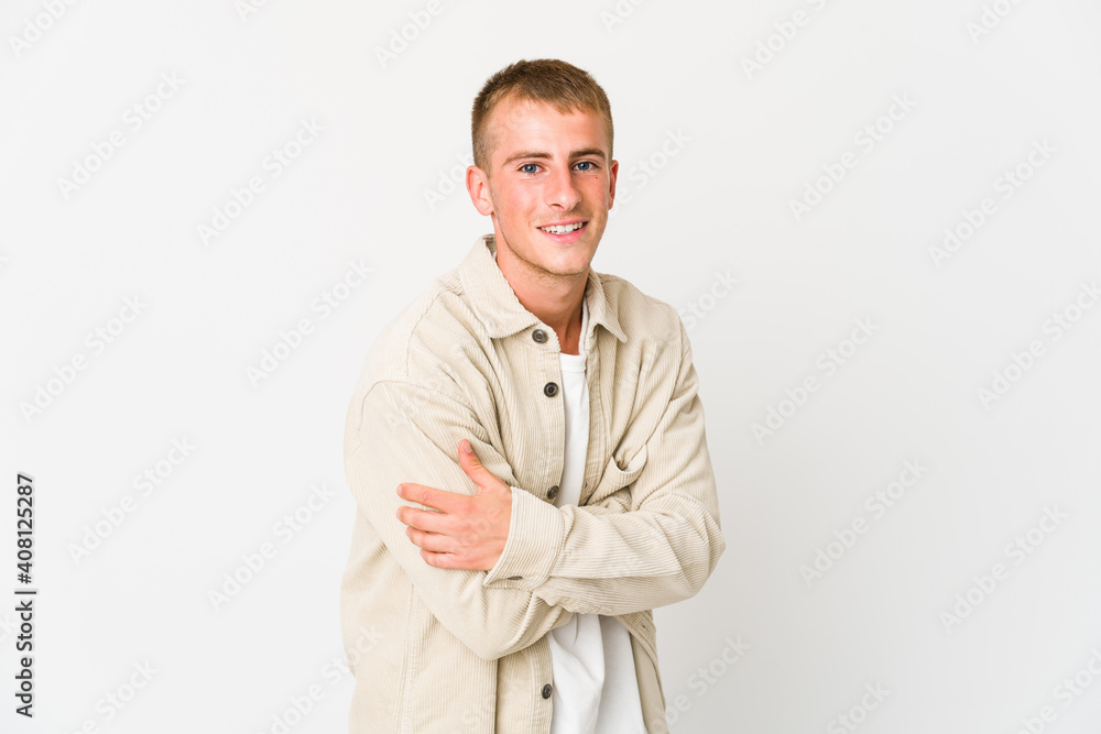 Young caucasian handsome man laughing and having fun. Young caucasian handsome man laughing and having fun.