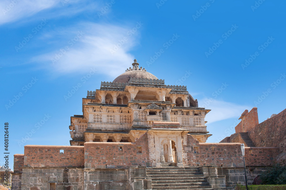 Exterior of ancient Vedi temple in Kumbhalgarh near Udaipur, Rajasthan state of India