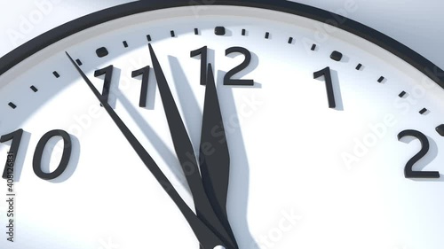 3D rendering of clock animation