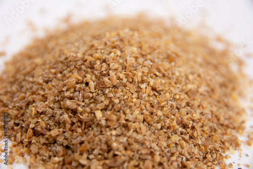 Wheat for Kibbeh preparation. Kibe is a family of dishes based on spiced ground grain, popular in Middle Eastern cuisine.